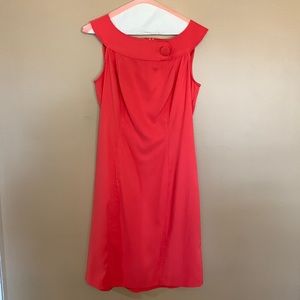 Dress Barn Coral colored shift dress Size 8. Sleeveless.